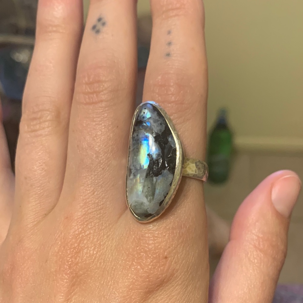 Vermeil gold moonstone to my size 8